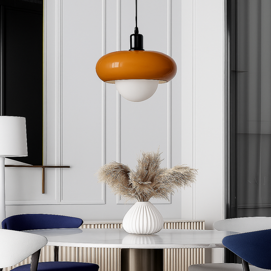 CoffeeBau – Plafonnier en Verre Style Bauhaus Couleur Café