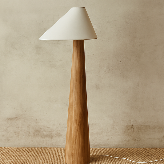 Lin Antoine | Lampadaire Élégant en Bois et Lin – Design Scandinave – Hauteur 150 cm