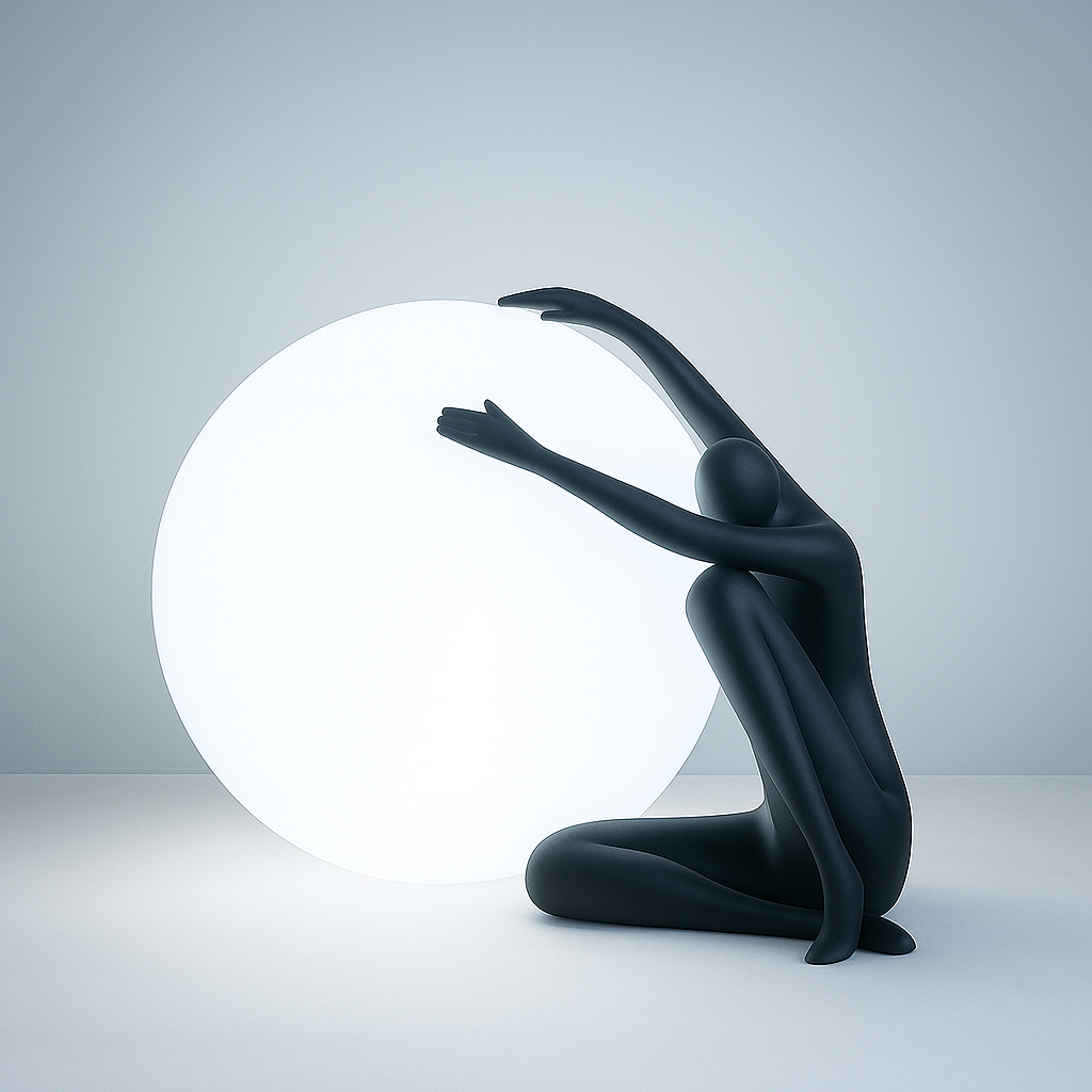 Crying Man Globe | Lampe de Table Artistique avec LED – Design Humanoïde Unique – E27 – Lumière Chaude/Froide