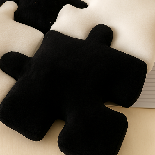 EneaCoussin – Coussin 3D Puzzle Doux et Ludique – 55x55 cm