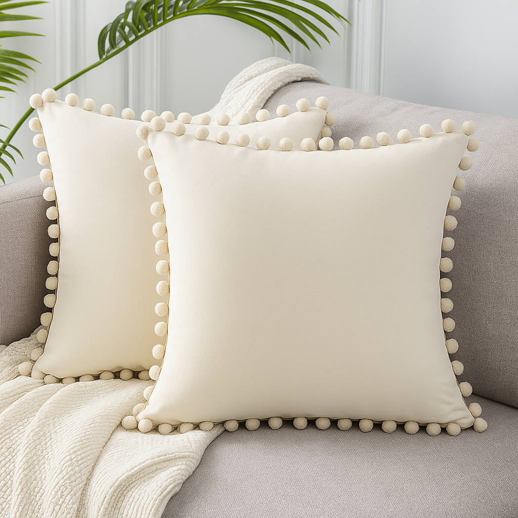 Zola – Housse de Coussin Scandinave | 45x45 cm | Look Naturel & Élégant