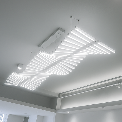 Waves – Lustre Design Rotatif | Température Réglable 2700K–6500K | Élégant & Modulable