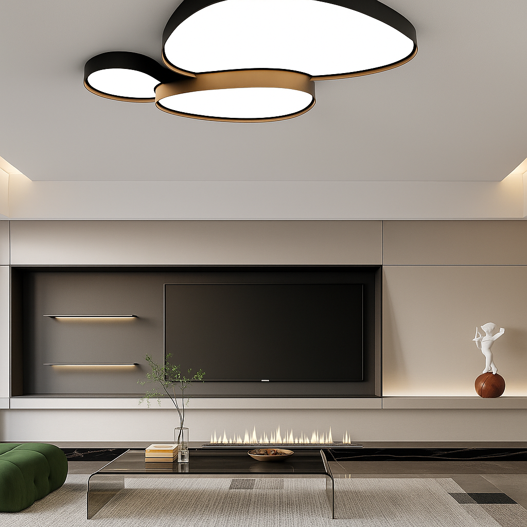 Saidah – Plafonnier Moderne avec LED Dimmable & Télécommande | Design Minimaliste