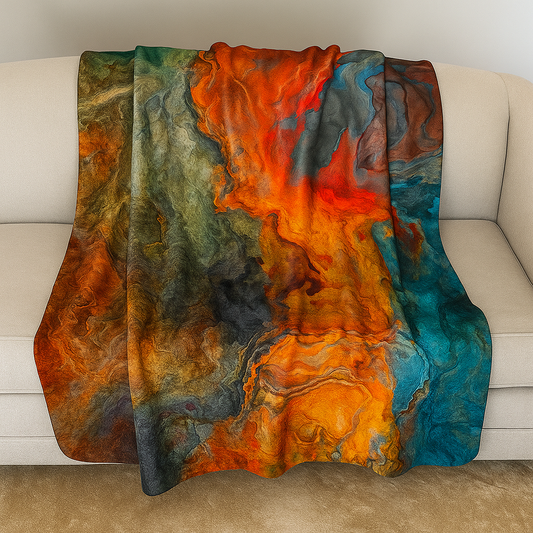 SherpaArt – Couverture Fleece à Motif Abstrait