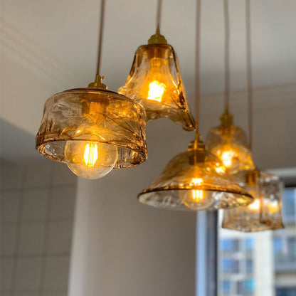 LumièreOvale – Lampe de plafond avec prismes en cristal noir