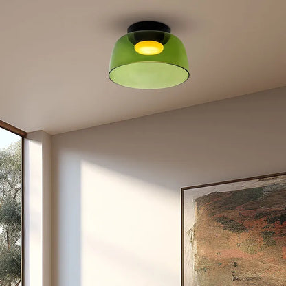GlassLuxe – Lumière de Plafond Médiévale