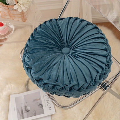 CitrouVelours | Coussin Rond en Velours Doux pour Salon et Bureau