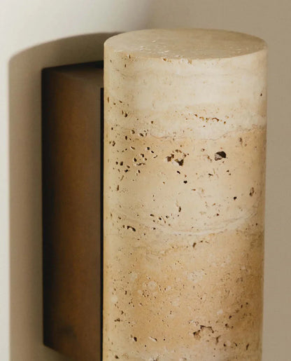 Toine Marbre – Applique Murale de Luxe en Marbre Massif – Style Japandi – Ampoule E27 Incluse