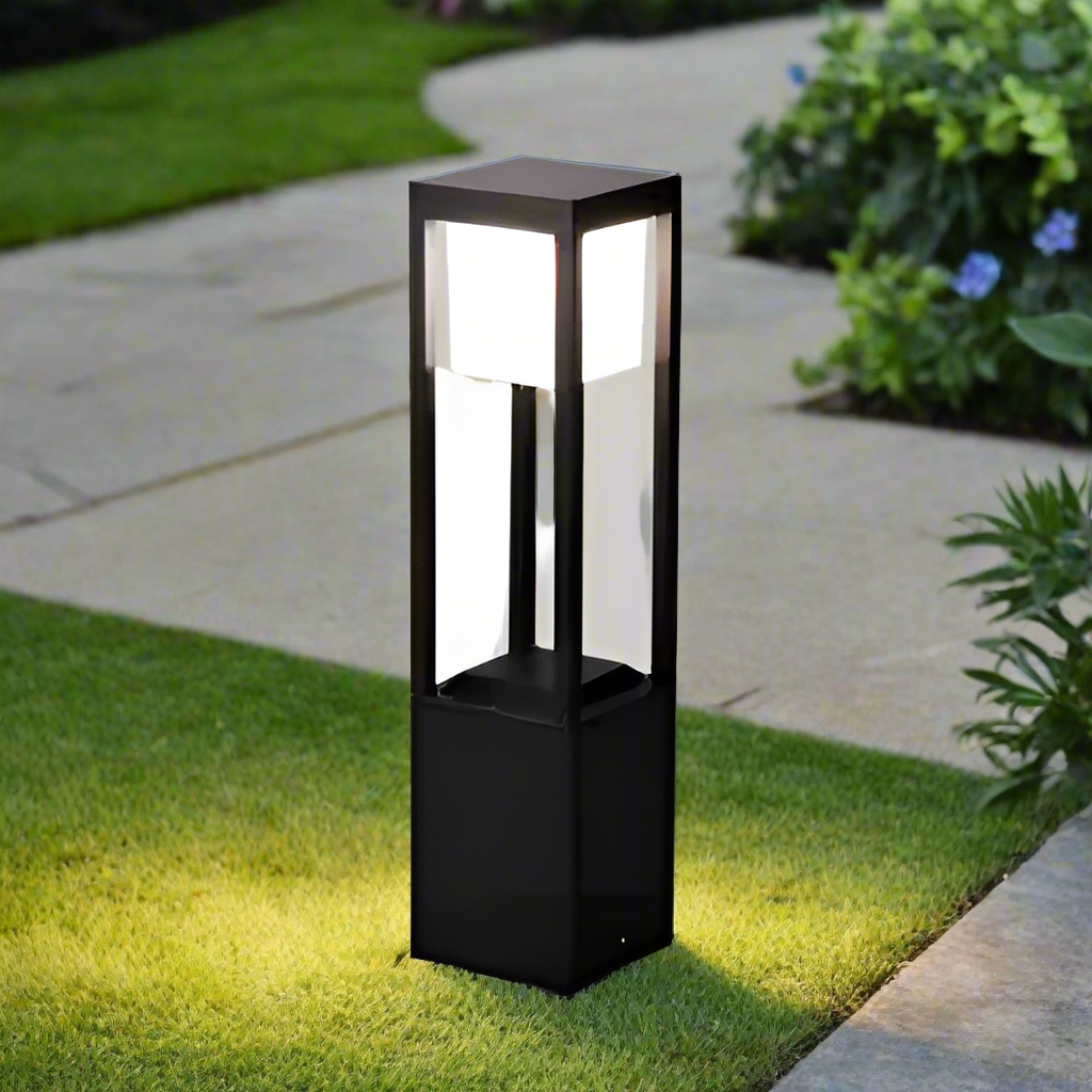SOLVION | Lampe Solaire d’Extérieur – LED sur Pied – Aluminium – Lumière Blanche Chaude – Design Moderne IP54