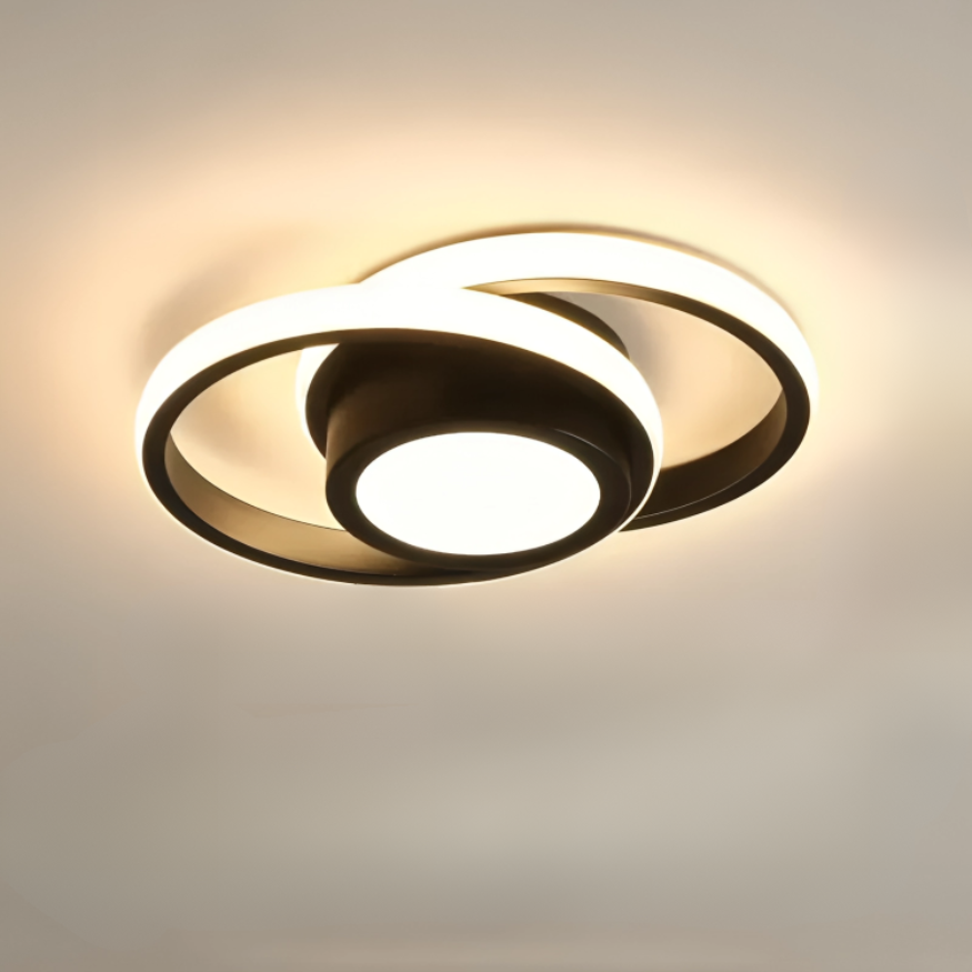 Lampe de Plafond LED Moderne - 2 Anneaux