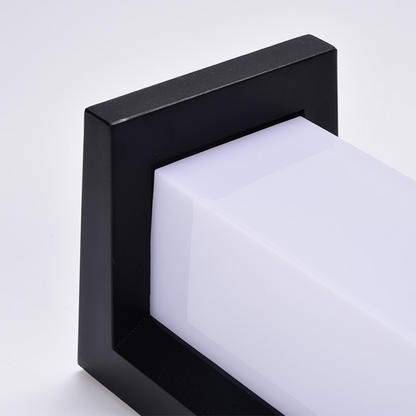 NOXORA Applique Murale d’Extérieur – Design Noir & Blanc – LED Intégrée – 26 cm – Aluminium & Acrylique