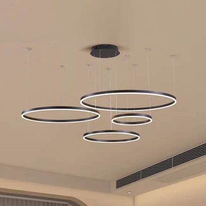 LunaGlow – Lustre circulaire en métal élégant