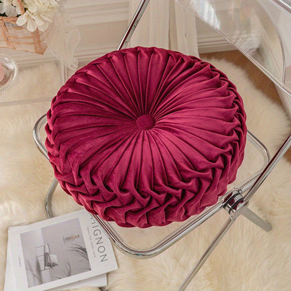 CitrouVelours | Coussin Rond en Velours Doux pour Salon et Bureau