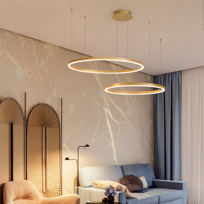 LunaGlow – Lustre circulaire en métal élégant