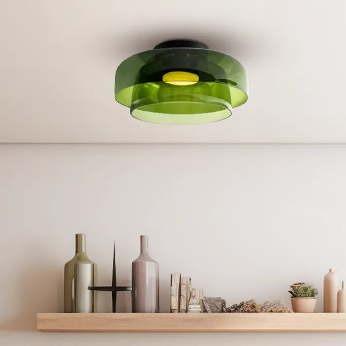 GlassLuxe – Lumière de Plafond Médiévale