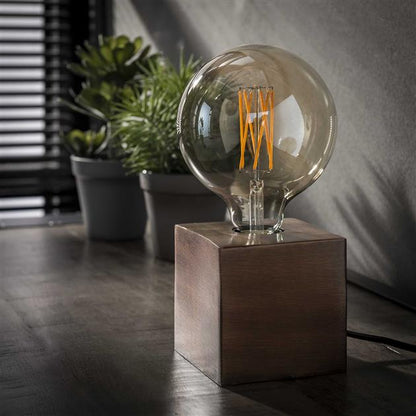 InduCube | Lampe de Table Industrielle Minimaliste en Métal