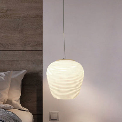 RibbedGlow – Lampe en verre moderne