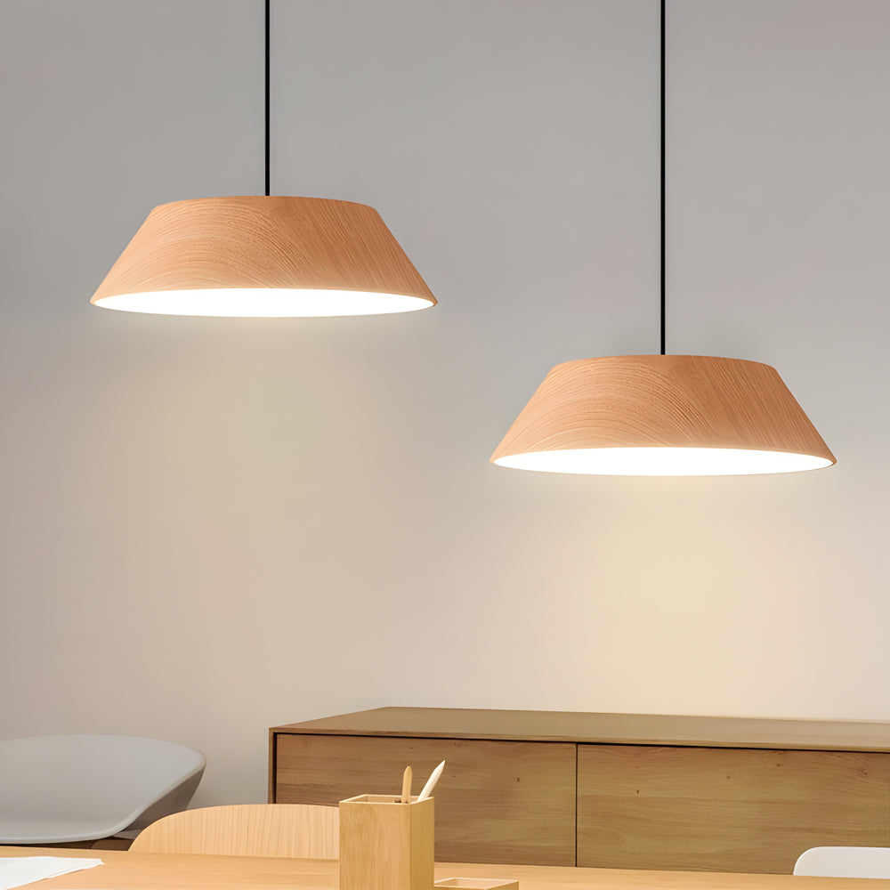 ZenCircle – Suspension LED en bois au style japonais