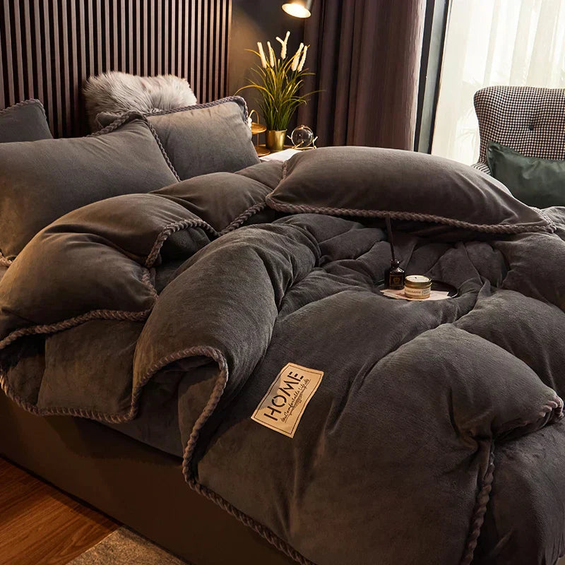 CozyRoyal – Housse de Couette en Velours Doux et Élégant