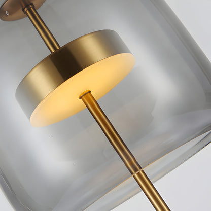 LumiLux - Lampe de Table en Verre Fumé pour une Ambiance Chaleureuse