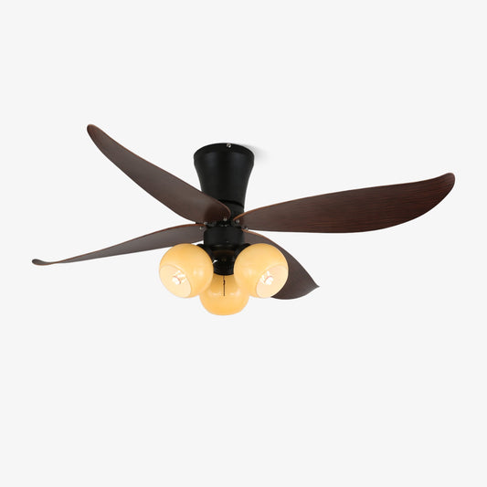 Ventelura | Ventilateur Plafonnier avec Lumière – Design Nature & Pétales en Bois