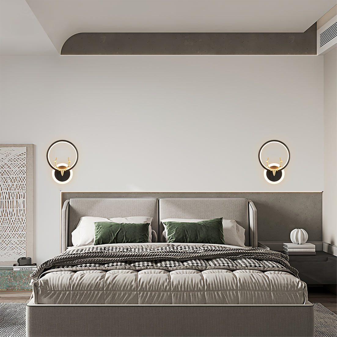 ÉclatNordique – Applique Murale LED Artistique | Changement de Couleur 3 Tons | Finition Or ou Noire