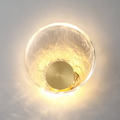 Aurum – Applique Murale Élégante en Laiton & Cristal Opaque | LED Intégrée