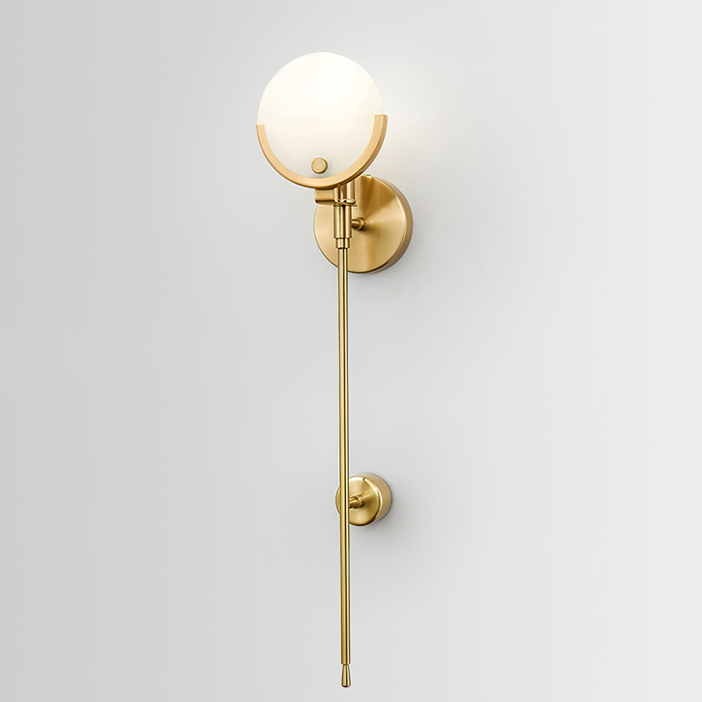 AvaLume – Applique Murale en Laiton et Albâtre | LED | Design Moderne