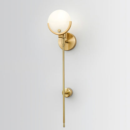 AvaLume – Applique Murale en Laiton et Albâtre | LED | Design Moderne