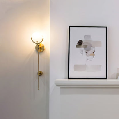 AvaLume – Applique Murale en Laiton et Albâtre | LED | Design Moderne