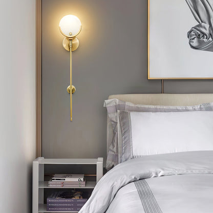 AvaLume – Applique Murale en Laiton et Albâtre | LED | Design Moderne