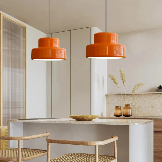 RetroSphere - Lampe suspendue orange design