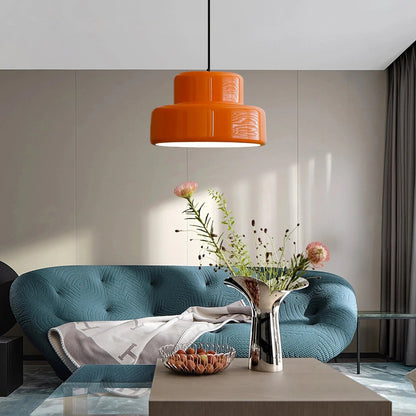 RetroSphere - Lampe suspendue orange design