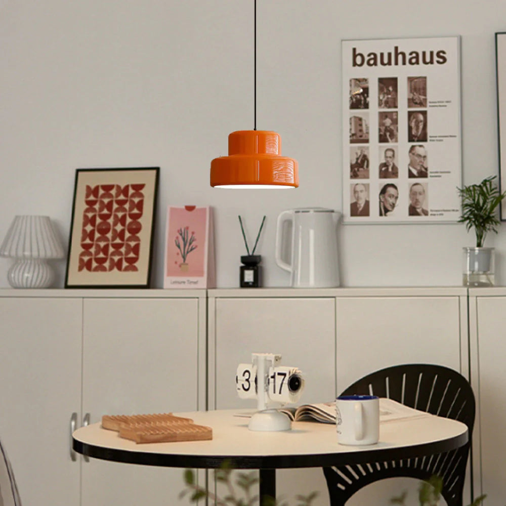 RetroSphere - Lampe suspendue orange design