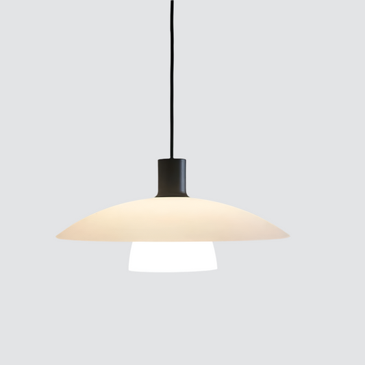 VELLUNO | Suspension en Verre Minimaliste – Blanc – Douce Lumière – 3 Formats – Douille E27