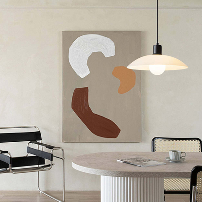 VELLUNO | Suspension en Verre Minimaliste – Blanc – Douce Lumière – 3 Formats – Douille E27
