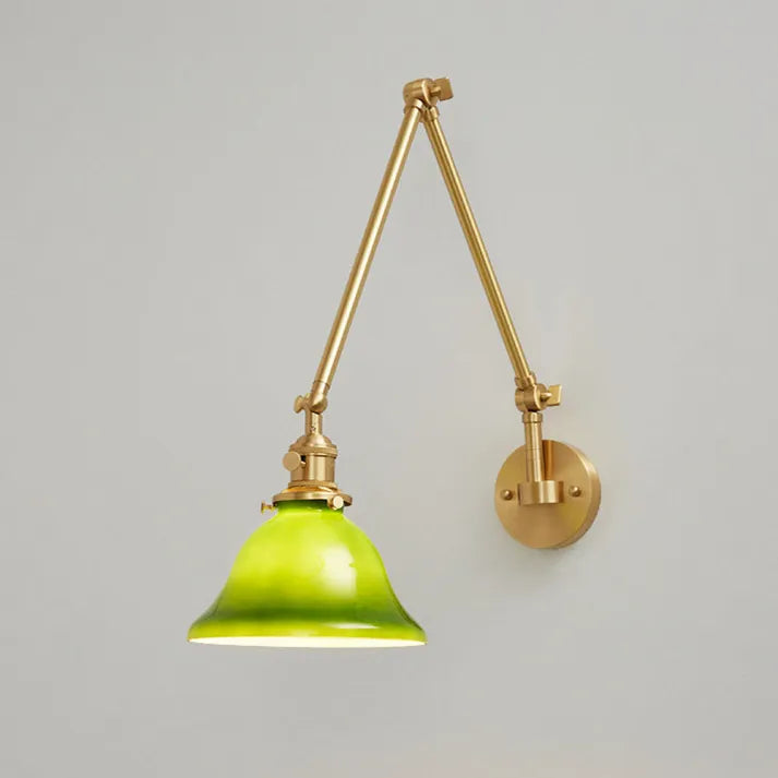 Retro Swivel Arm Glass Wall Light - Lampe murale en verre à bras pivotant rétro