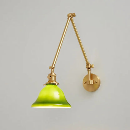 Retro Swivel Arm Glass Wall Light - Lampe murale en verre à bras pivotant rétro