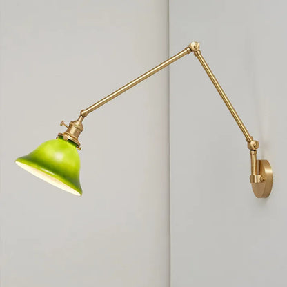 Retro Swivel Arm Glass Wall Light - Lampe murale en verre à bras pivotant rétro