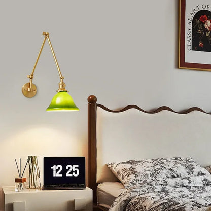 Retro Swivel Arm Glass Wall Light - Lampe murale en verre à bras pivotant rétro