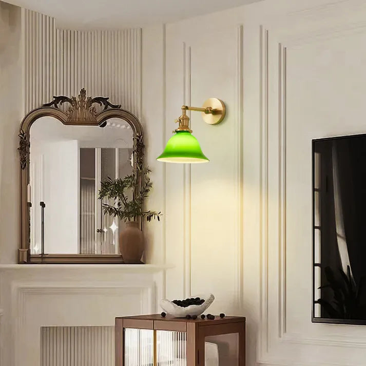 Retro Swivel Arm Glass Wall Light - Lampe murale en verre à bras pivotant rétro