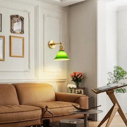 Retro Swivel Arm Glass Wall Light - Lampe murale en verre à bras pivotant rétro