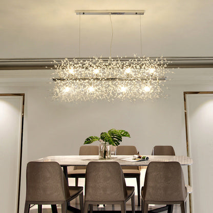 LunaireChic – Suspension LED blanche et dorée pour espace de vie