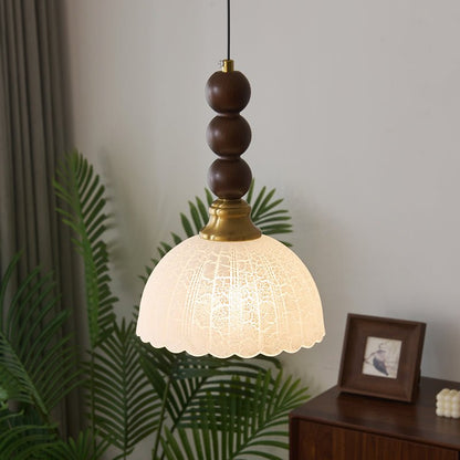 LUNARIAH – Suspension Artisanale en Verre, Bois et Céramique – 4 Modèles au Choix