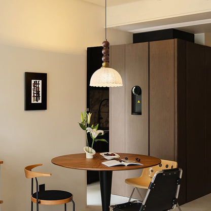 LUNARIAH – Suspension Artisanale en Verre, Bois et Céramique – 4 Modèles au Choix