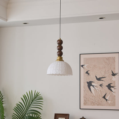 LUNARIAH – Suspension Artisanale en Verre, Bois et Céramique – 4 Modèles au Choix
