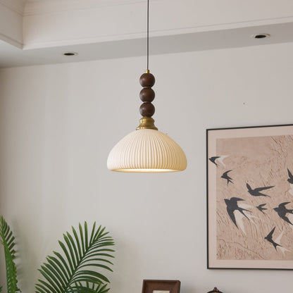 LUNARIAH – Suspension Artisanale en Verre, Bois et Céramique – 4 Modèles au Choix