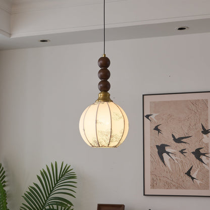 LUNARIAH – Suspension Artisanale en Verre, Bois et Céramique – 4 Modèles au Choix
