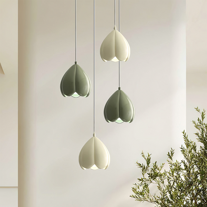 Lampe pendante crème de style français – Élégance Rustique pour Votre Maison