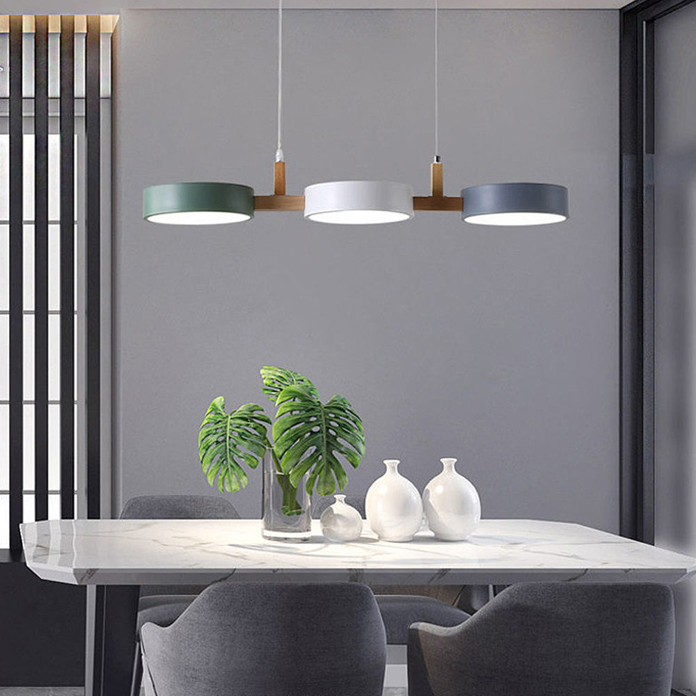 Lampe Suspendue Cylindrique Moderne en Métal Noir pour Salle à Manger - Luminaire Suspendu Éclairage Chaleureux 2